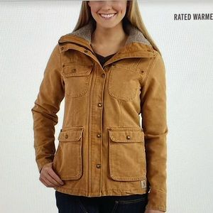 Womens CARHARTT Weathered Duck Wesley Coat